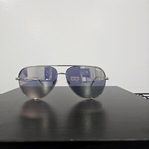 Quay Australia Silver Aviator Sunglasses